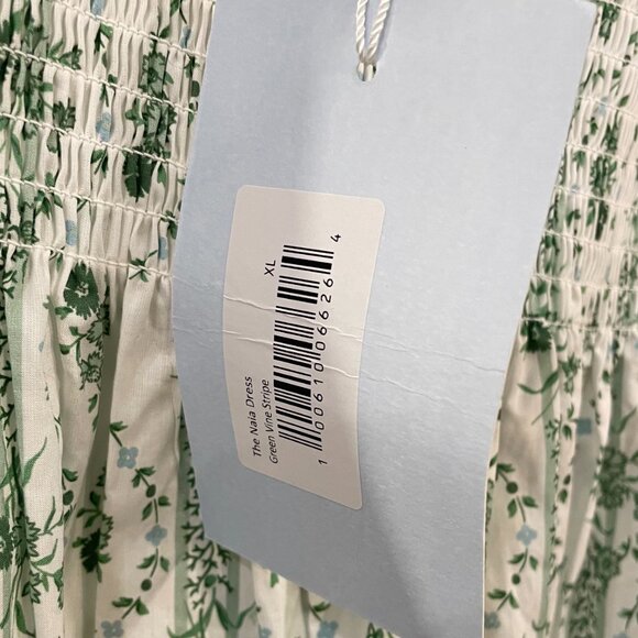 Last Chance! New Hill House Naia Cotton Nap Mini Dress Green Vine XL - Picture 7 of 10